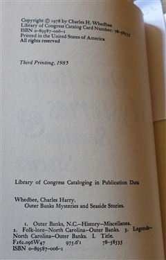 The Flaming Ship of Ocracoke & Other Tales of the Outer Banks by Charles Harry Whedbee 1971, The Hidden Treasure of Bath Town by Taylor Lewis and Joanne Young 1978, and Outer Banks Mysteries &...