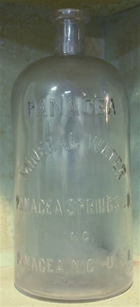 Pancea Mineral Water Bottle - Pancea Mineral Springs Co - Pancea, North Carolina - USA - Bottle Measures 11" tall 