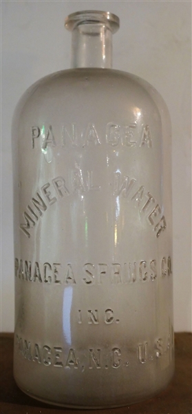 Pancea Mineral Water Bottle - Pancea Mineral Springs Co - Pancea, North Carolina - USA - Bottle Measures 11" tall 