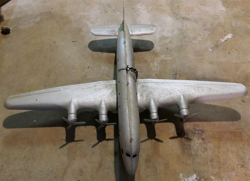 Metal Air Plane Model - Measures 21 1/2" Long 28" Wing Span