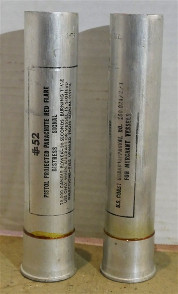 2 Vietnam Era US Pistol Projected Parachute Flares 