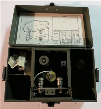 US Lamp Survey Signal - 2 IN - In Box with Spare Bulbs and Instructions - Box Measures 4 tall 7 1/2 by 4 1/2 