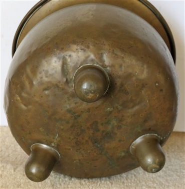 Brass 3 Footed Planter / Pot - Measures 7 1/2 tall 10 Across