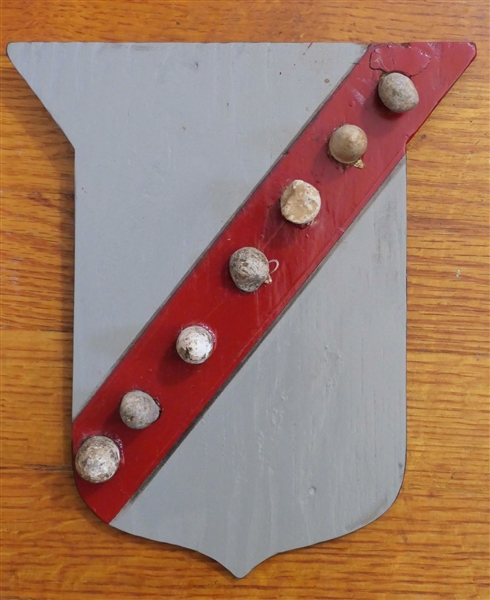 Dug Civil War Bullets - Labeled CSA and US on Wood Plaque - Plaque Measures 9" by 7 1/2"