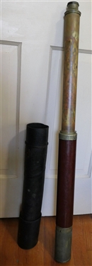 Civil War Brass and Wood Field Telescope - Signed Hoppe, Manut LONDON Improv'd Day or Night - War Time Property of Captain Augustus Landis 2nd Co. D.12th Regiment NC Troops - Granville Greys -...