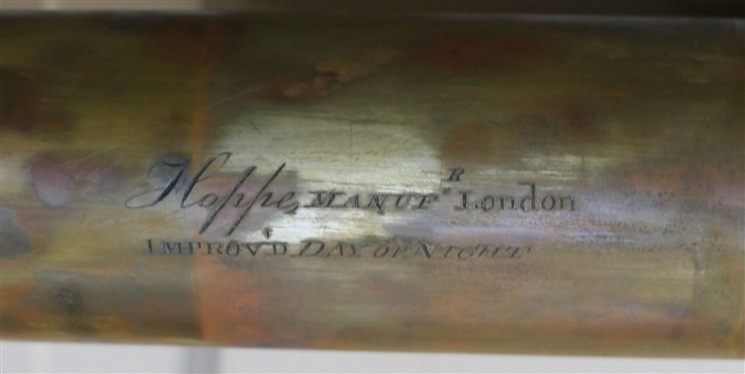 Civil War Brass and Wood Field Telescope - Signed Hoppe, Manut LONDON Improv'd Day or Night - War Time Property of Captain Augustus Landis 2nd Co. D.12th Regiment NC Troops - Granville Greys -...
