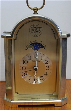 Schatz - Made in Germany Carriage Clock and Bulova Moon Phase Quartz Carriage Clock - Made in Germany - Schatz Carriage Clock Measures 5 Tall