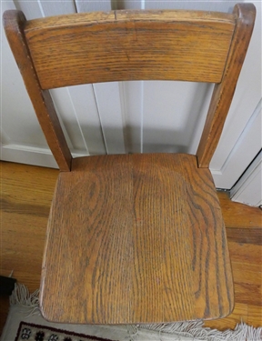 Oak Childs Chair - Measures 25 tall