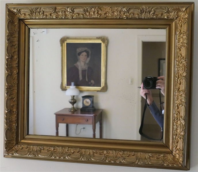 Gold Gilt Mirror - Measures 23" by 27" 