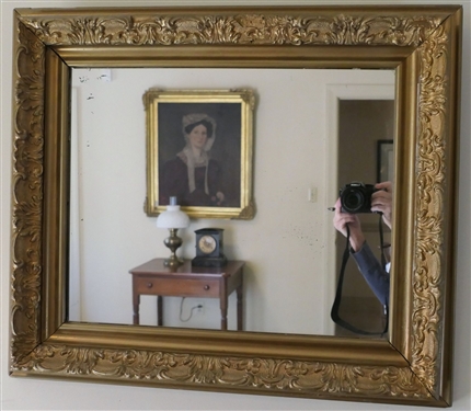 Gold Gilt Mirror - Measures 23 by 27 
