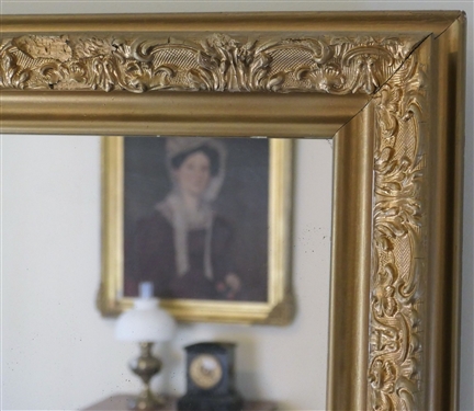 Gold Gilt Mirror - Measures 23 by 27 