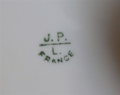 Brown and White Mug with Gold Trim by J.P. L. France  and Vase with Stag Head - Measuring 8 1/4 Tall 