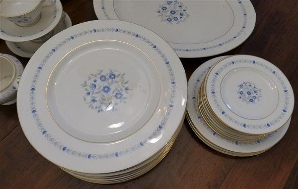 47 Piece Set of Castleton Devon China -  Platter Measures 15 1/4 Across, Dinner Plates 10 3/4