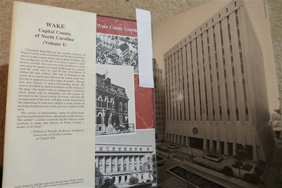 Wake - Capital County of North County by Elizabeth Reid Murray - Volume I - Prehistory through Centennial - Hardcover Book with Dust Jacket - 1983 Capital County Publishing 