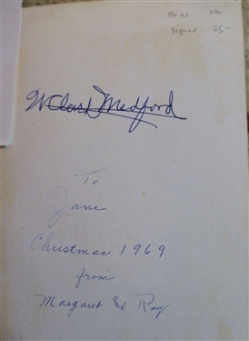 Finis and Farewell by W. Clark Medford - Author Signed Hardcover First Edition 1969 