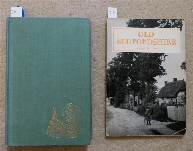 Bedfordshire by Laurence Meynell - First Published 1950 -Hardcover Book and "Old Bedfordshire" by Simon Houfe -Paperbound Book Published 1975