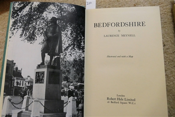 Bedfordshire by Laurence Meynell - First Published 1950 -Hardcover Book and Old Bedfordshire by Simon Houfe -Paperbound Book Published 1975
