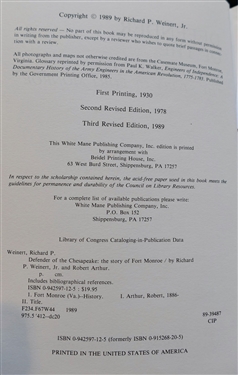 The Confederate Privateers by William Morrison Robinson Jr. Hardcover Book with Dust Jacket, Defender of the Chesapeake - The Story of Fort Monroe by Richard P. Weinert, Jr. & Colonel Robert...