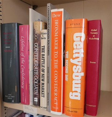 9 Books including Memoirs of Service Afloat Lifeline of the Confederacy Richmond Virginia Home of The Confederate Navy Confederate Goliath The Battle of New Market Confederate Cannon...