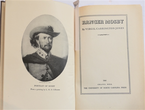 Ranger Mosby By Virgil Carrington Jones - 1944 The University of North Carolina Press Fourth Printing December 1944