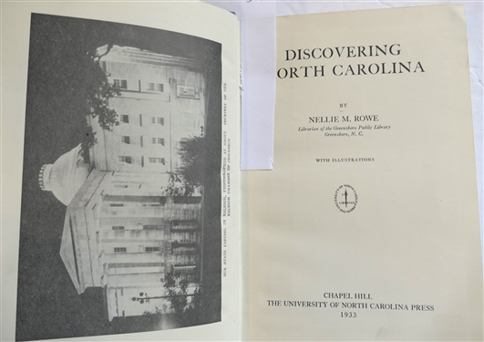 3 Hardcover Books Backwoods America By Charles Morrow Wilson 1934 First Edition, North Carolina Yesterday and Today by Jule B. Warren - 1941 State Textbook, and Discovering North Carolina by...