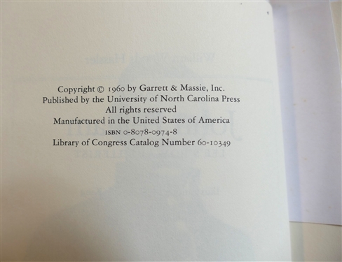Colonel John Pelham - Lee's Boy Artillerist By William Woods Hassler - The University of North Carolina Press 1960 First Edition Hardcover Book with Dust Jacket  and A Sketch of the Life of...