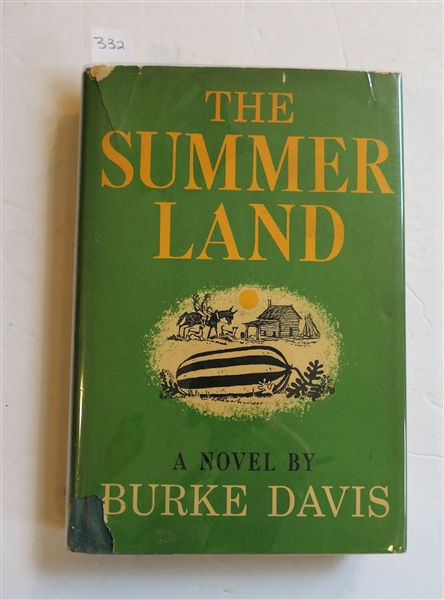 The Summer Land by North Carolina Author Burke Davis - Hardcover Author Signed First Printing  With Dust Jacket 