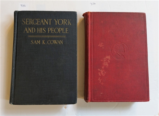 Sergeant York and His People by Sam K. Cowan - Author Signed 1922 First Edition and Following The Equator by Mark Twain - Cover Has Separated From Spine