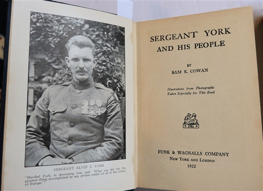 Sergeant York and His People by Sam K. Cowan - Author Signed 1922 First Edition and Following The Equator by Mark Twain - Cover Has Separated From Spine