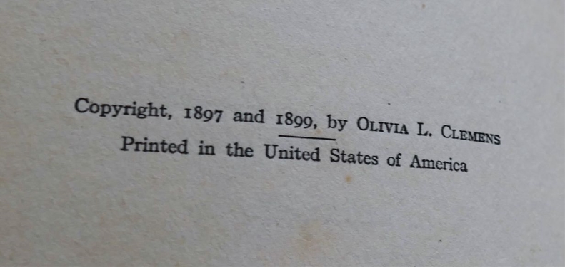 Sergeant York and His People by Sam K. Cowan - Author Signed 1922 First Edition and Following The Equator by Mark Twain - Cover Has Separated From Spine