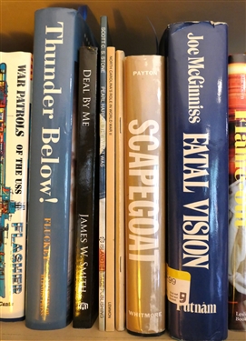 16 Books including House of Dreams Poisoned Apple Blind Man's Bluff Torpedo Junction Carbine War Pistols Thunder Below Deal By Me Scape Goat Fatal Vision Life Sentence Flame...
