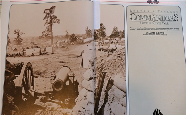 3 Rebels & Yankees Books by William C. Davis - The Battlefields of the Civil War The Commanders Of The Civil War and The Fighting Men Of The Civil War All Hardcover with Dust Jackets