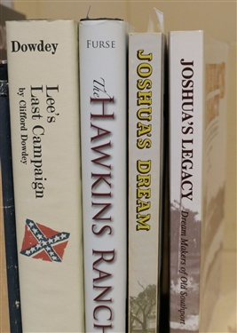 9 Books including Confederate Courage Lee and Longstreet at Gettysburg Lee's Last Campaign The Hawkins Ranch in Texas Joshua's Dream and Joshua's Legacy 