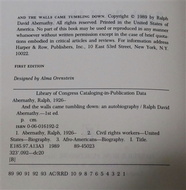 And The Walls Came Tumbling Down Ralph David Abernathy - An Autobiography - Hardcover First Edition Book with Dust Jacket and Black Ivory - A History of British Slavery by James Walvin...