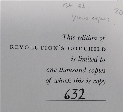 Revolution's Godchild - The Birth, Death, and Regeneration of the Society of the Cincinnati in North Carolina  by Curtis Carroll Davis - Limited Numbered (632) First Edition Hardcover Book with...