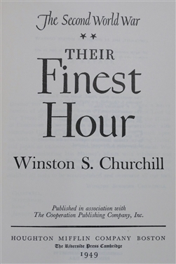 6 Volumes of The Second World War by Winston Churchill - Hardcover Books with Dust Jackets - Published in the 1950's 