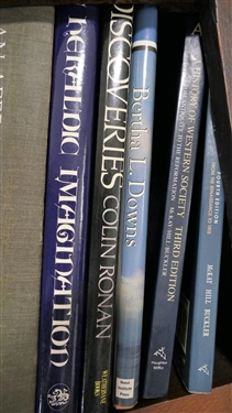 9 Books including Emily Post's Etiquette An Approach to Literature Bertha L. Downs Aviation Fundamentals A History of Western Society and Confederate Letters 
