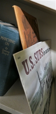 13 Books including Digby Blaze and the Indian Cave The Long Roll Taffy of Torpedo Long Hunt Drums Marching On Both by James Boyd, Arrowheads and U.S. Subs in Action 