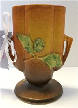 Roseville Thornapple Double Handled Vase - 6 Number 842