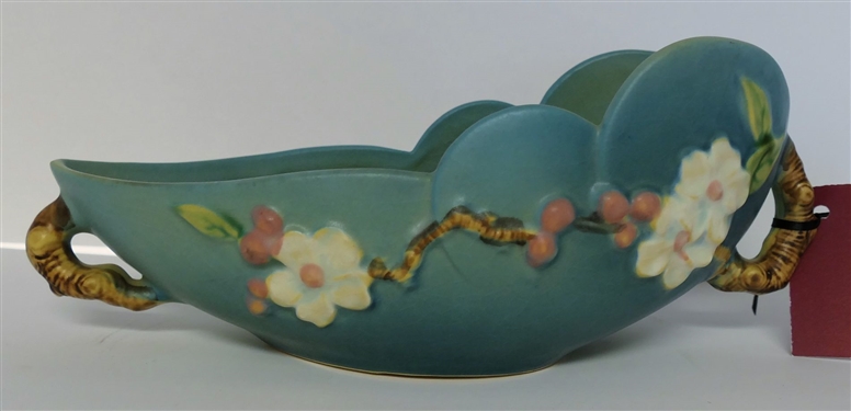 Roseville Apple Blossom Oval Bowl - Number 327 - 10 