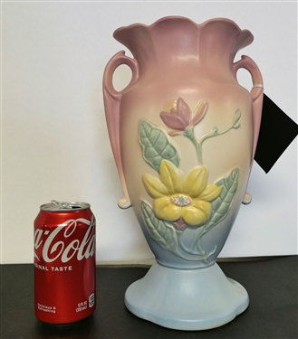 Large Hull Magnolia Double Handled Vase -22 - 12 1/2 Tall 