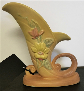 Hull Magnolia Cornucopia Vase  - 19- 8 1/2