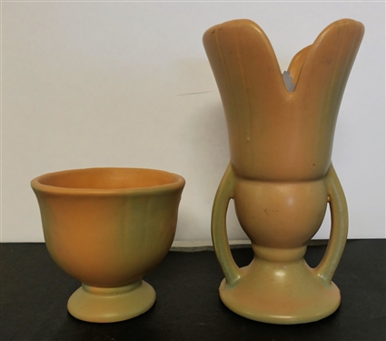 2 Pieces of Weller Pottery - 8 1/2 and 4 
