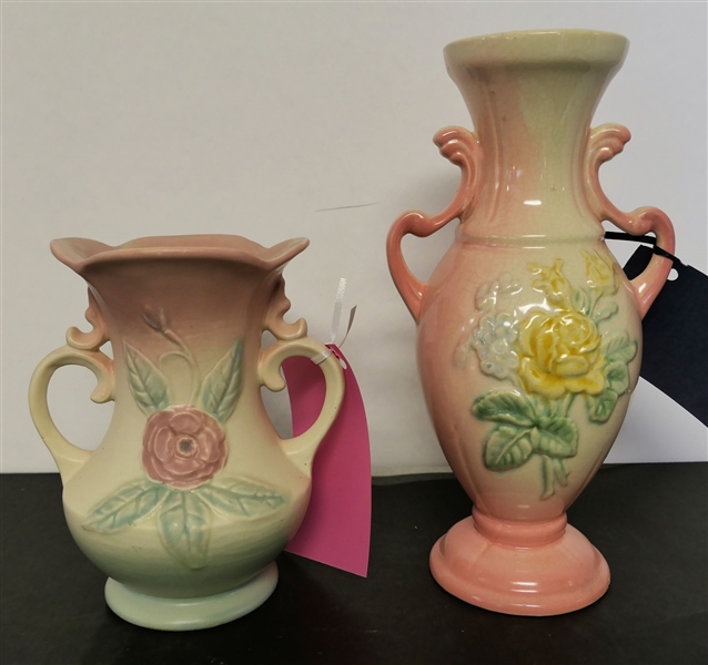 Weller 9 1/2" Vase (Small Nick on Bottom) and Hull Vase 134-6 1/4"