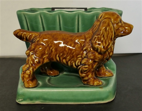 R.R.P. Co - Roseville Ohio Dog Planter - No. 1302 - 4 - Small Chip on back Corner 