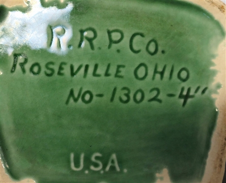 R.R.P. Co - Roseville Ohio Dog Planter - No. 1302 - 4 - Small Chip on back Corner 