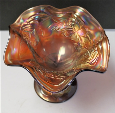 Amethyst Carnival Compote - Measures 5 Tall 6 Across