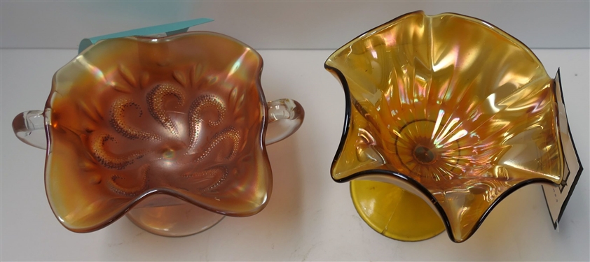 2 Marigold Carnival Compotes - Fern Frond - 4 and Other 5 