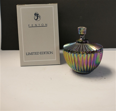 Fenton Limited Edition Trinket Bowl - Plum Color in Original Box - Measures 4 Tall 