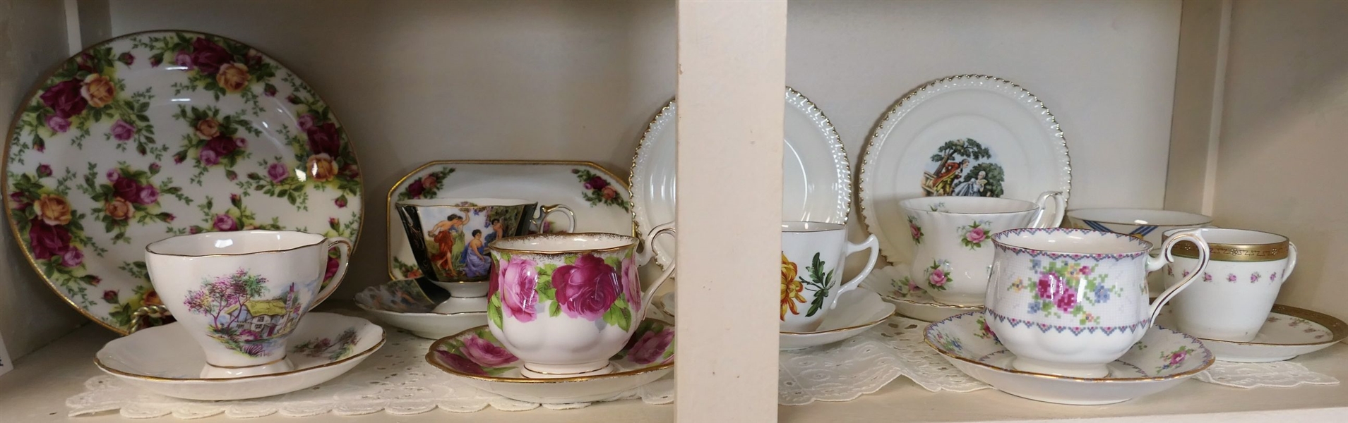 Collection of Vintage Cups & Saucer Sets and Plates - Cup and Saucers include Royal Albert and Royal Hansey